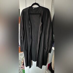 J. Crew Black Long Open Cardigan